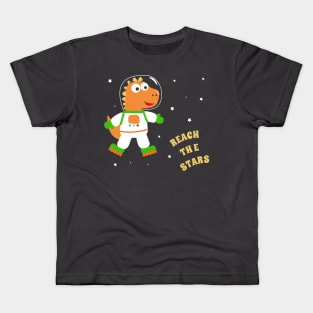 Cute dinosaur astronaut. Kids T-Shirt